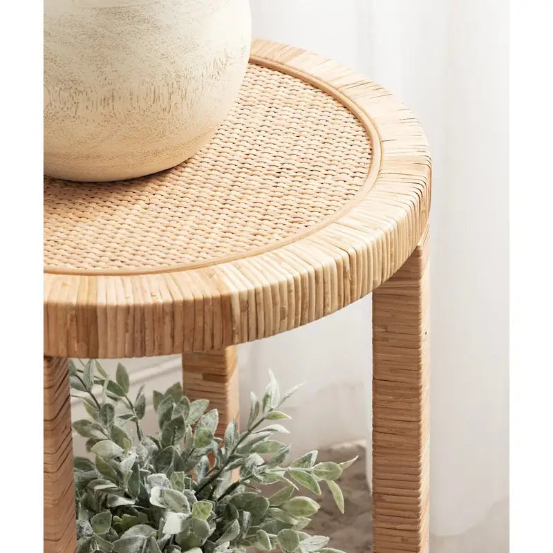Table d'appoint en rotin - 16x16x24